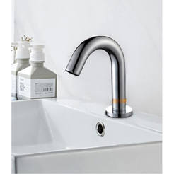 Смесител за умивалник автоматичен стоящ хром INTER CERAMIC