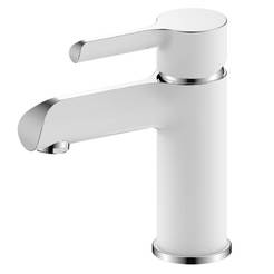 Смеситель для раковины в ванной белый/хром Dahlia WQ3W13400050004 FAYANS