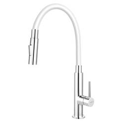 Mixer with flexible spout, standing white Zumba Slim 2F BZA43W FERRO