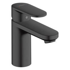 Смеситель для раковины Vernis Blend 100 с выдвижным сливом, матовый черный, HANSGROHE