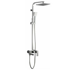Yasmina shower system - with brass faucet, stationary and mobile shower