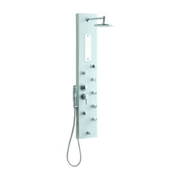 Хидромасажен душ панел 7 дюзи 140 х 23см Дилея, цвят бял