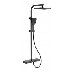 Тръбно окачване със стационарен и подвижен душ черен Маджестик INTER CERAMIC