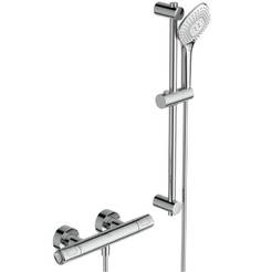 Термостатен смесител с тръбно окачване, душ и шлаух хром Ceraterm T100 A7234AA IDEAL STANDARD