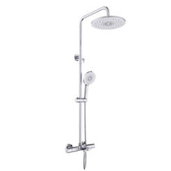 Душ система със смесител хром кръгла пита ф25 7543-1