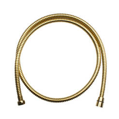 Hand shower hose 154 cm stainless steel, gold color