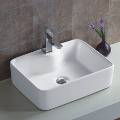 Bathroom sink type "Bowl" for installation on a countertop 480 x 370 x 130 mm