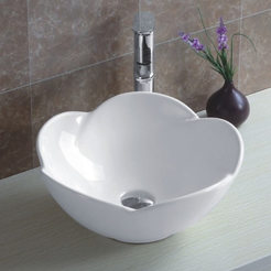 Bathroom sink type "Bowl" for installation on a countertop 390 x 390 x 170 mm