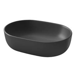 Waschtischplatte Moduo 50 cm oval anthrazit matt CERSANIT