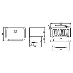 Мивка тип Аусгуст неръждаема стомана