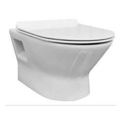 Окачена тоалетна чиния Rimless и седалка със забавено падане