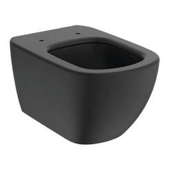 Окачена тоалетна чиния Tesi AquaBlade задно оттичане черен мат