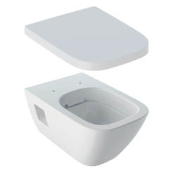Окачена тоалетна чиния със седалка Selnova Premium Square Rimfree