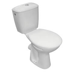 Инвалиден моноблок казанче 3/6л тоалетна седалка термопласт