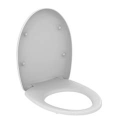 Седалка за конзолна тоалетна чиния, бяла, с крепежи Seva Duo W301301