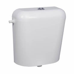 Тоалетно казанче пластмасово, бяло, с твърда връзка, 3/6л, Севлиево MD1S1T1