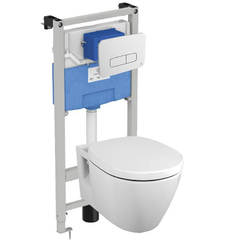 Bathroom set - built-in structure with toilet bowl and Connect seat