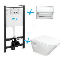 Структура за вграждане Active с тоалетна чиния без ръб Gap Rimless и седалка с плавно затваряне