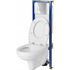 Встраиваемая конструкция с подвесным унитазом и сиденьем Cersania Tech Line 4в1 CERSANIT