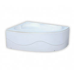 Corner acrylic bathtub 170 x 100 x 54cm with front and side panels, legs, left