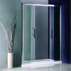 Bathroom screen 160x190cm transparent glass 6mm ICS160/20 INTER CERAMIC