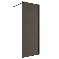 Параван за баня стационарен 80х200см сиво стъкло черен профил 113G/80NANO INTER CERAMIC