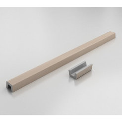 Threshold for shower cubicle straight 140 cm polymer marble, pink onyx