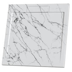 Quadratische Duschwanne 90x90cm Marmorstruktur weiß INTER CERAMIC