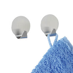 Metal hanger for bath towels, medium, matte, 2 pcs.