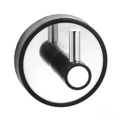 Single bathroom hanger, black 6 x 5.2 x 5.5 cm Optimo