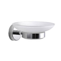 Soap dish with glass plate, wall mounting Moderno
