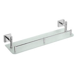 Glass shelf for bathroom with board, 43 cm Rift