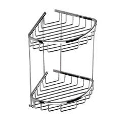 Угловая полка для ванной комнаты, 2 уровня, 1218