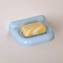 Bathroom soap dish PVC 135 x 115 x 40mm white