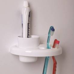 Toothbrush holder 18.5 x 11 x 8.5 cm PVC white