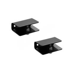 Bathroom shelf holders 5-10mm, 2 pieces, black matt, rectangular 900255