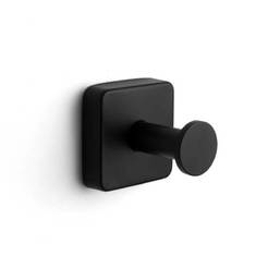 Единична закачалка за баня черен мат Quattro 420155