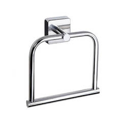 Towel ring and bath towels, straight Quattro chrome 4224