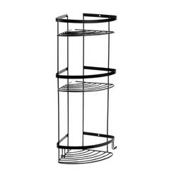 Bathroom shelf 18 x 18 cm, 3 levels black