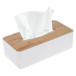 Диспенсер для салфеток с бамбуковой крышкой 26x13x8см