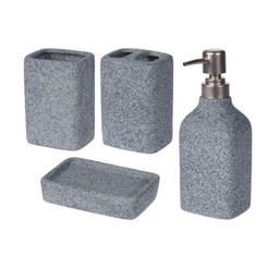 Комплект аксесоари за баня 4 части, дизайн Cement