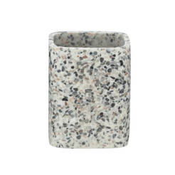 Toothbrush cup Terrazzo white/grey