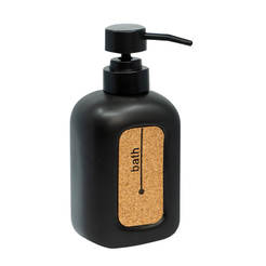 Soap dispenser Corsa black/cork