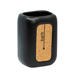 Bath mug Corsa black/cork