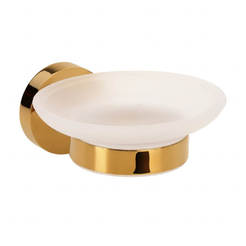 Сапунерка с чинийка Brilo стенна цвят злато