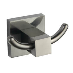 Двойная вешалка для ванной комнаты Carmen темно-серый металлик FORMA VITA