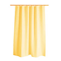 PVC Завеса за баня 180 х 200 см оранжева, с халки