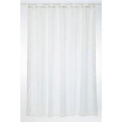 Textile curtain for the bathroom - 180 x 200 cm white, with rings