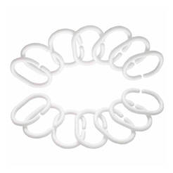 Set of bathroom curtain rings 12 pieces