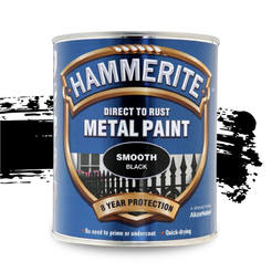 Алкидна боя за метал Hammerite Direct to Rust - 750мл, черен гланц